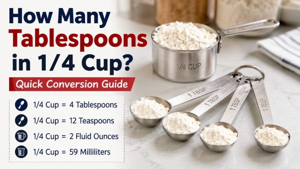 If you've ever stopped in the middle of cooking or baking and wondered how many tablespoons are in 1/4 cup, you're not alone.
