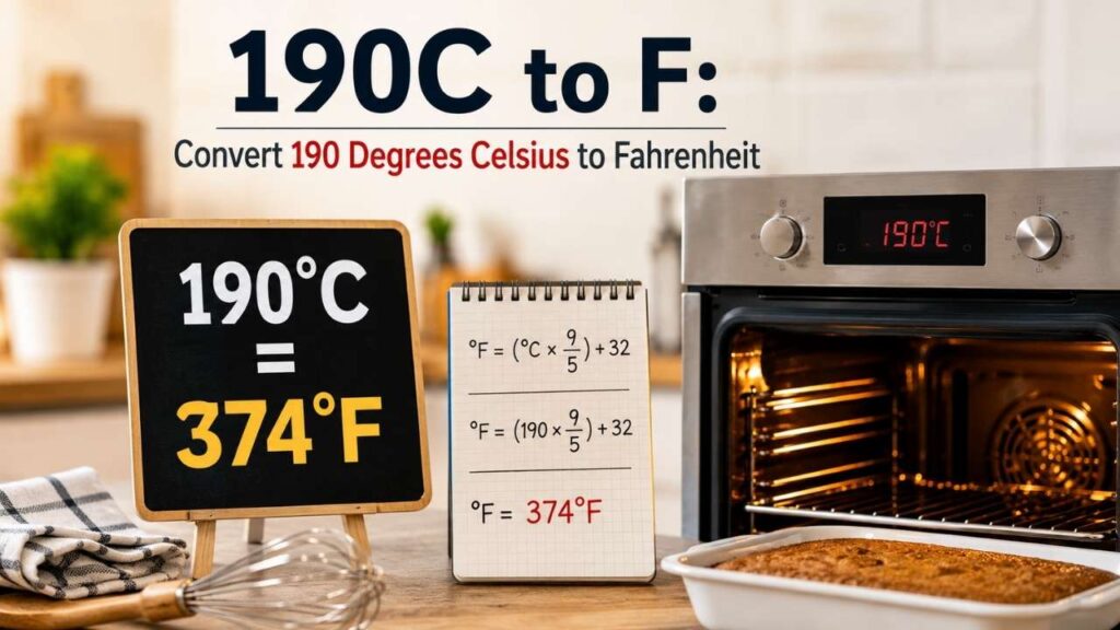 If you are wondering what is 190 C in Fahrenheit, the simple answer is 190°C = 374°F.