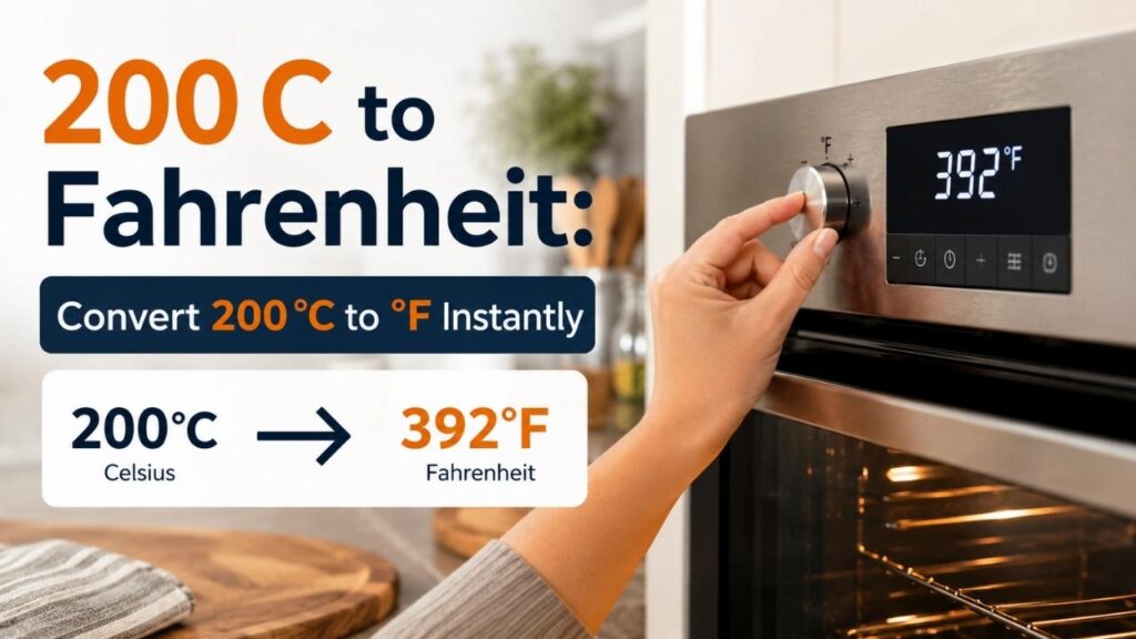 If you are wondering what is 200 C to Fahrenheit, the simple answer is 200°C = 392°F.