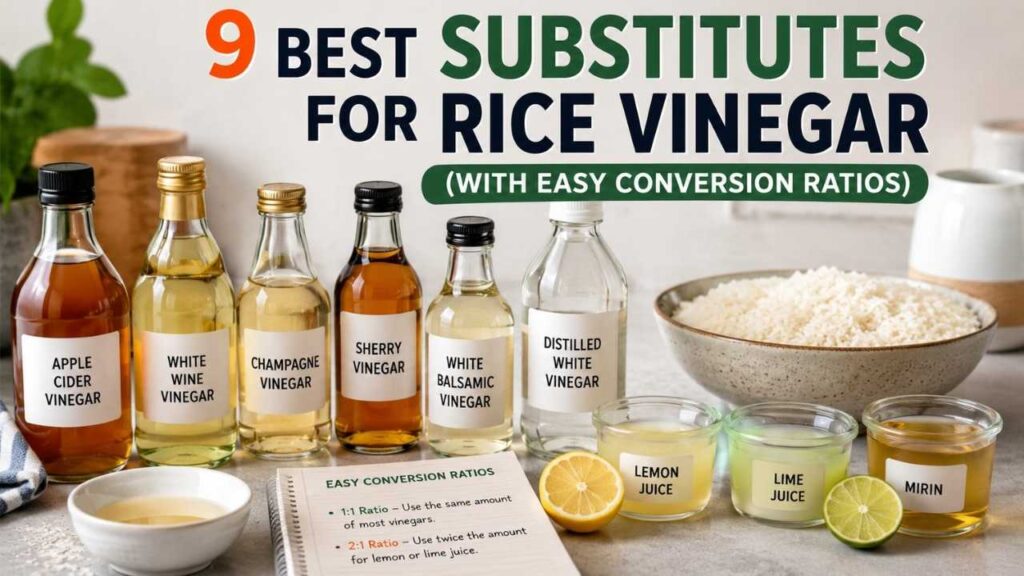 Several substitutes for rice vinegar can help you finish your dish without sacrificing flavor.