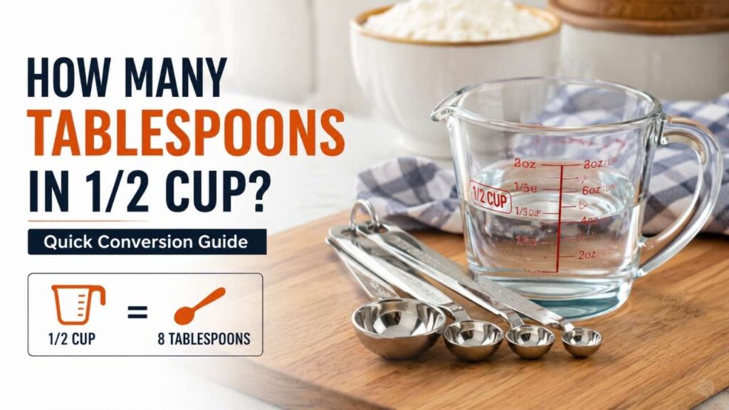 If you have ever started a recipe and realized that you do not have a 1/2-cup measuring cup, you may wonder, how many tablespoons in 1/2 cup you need to use instead.
