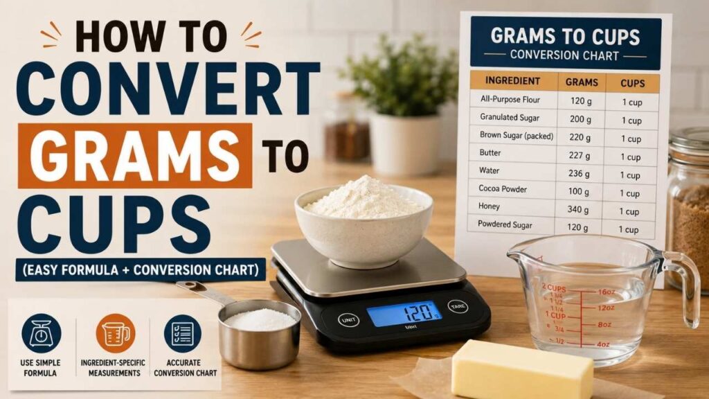 Knowing how to convert grams to cups can make cooking and baking much easier.