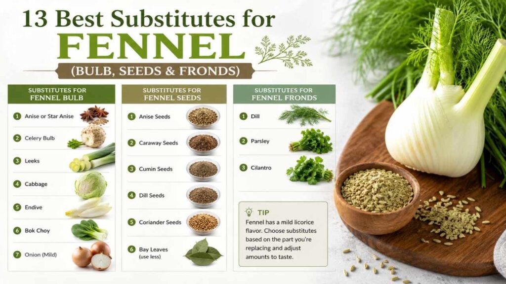 Finding the right substitutes for fennel can save a recipe when you run out of this unique ingredient.