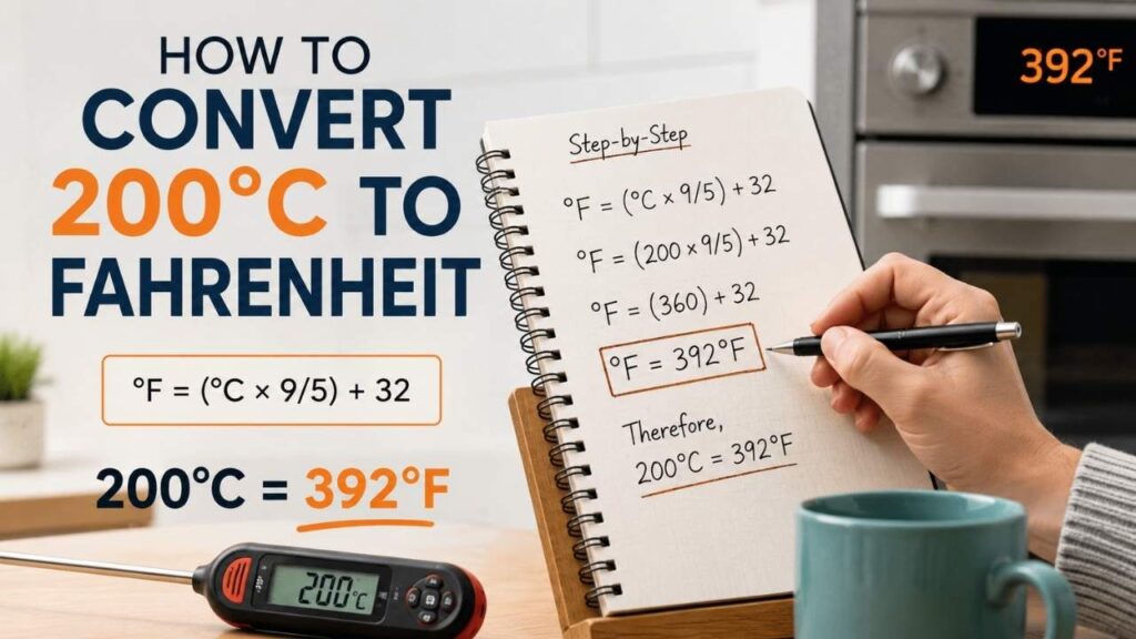 How to Convert 200 C to Fahrenheit