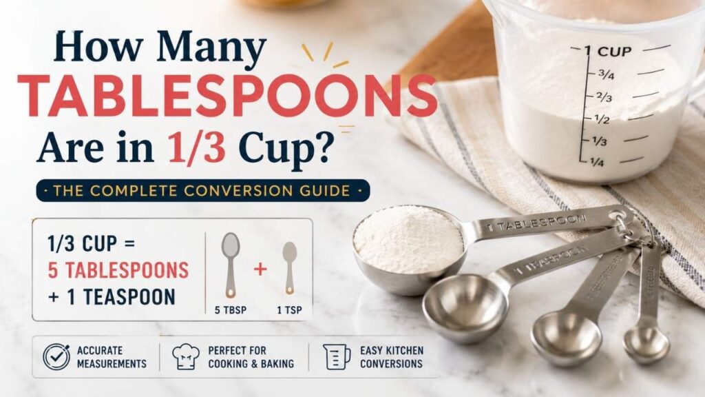 If you have ever followed a recipe and wondered how many tablespoons in 1/3 cup, you are not alone.
