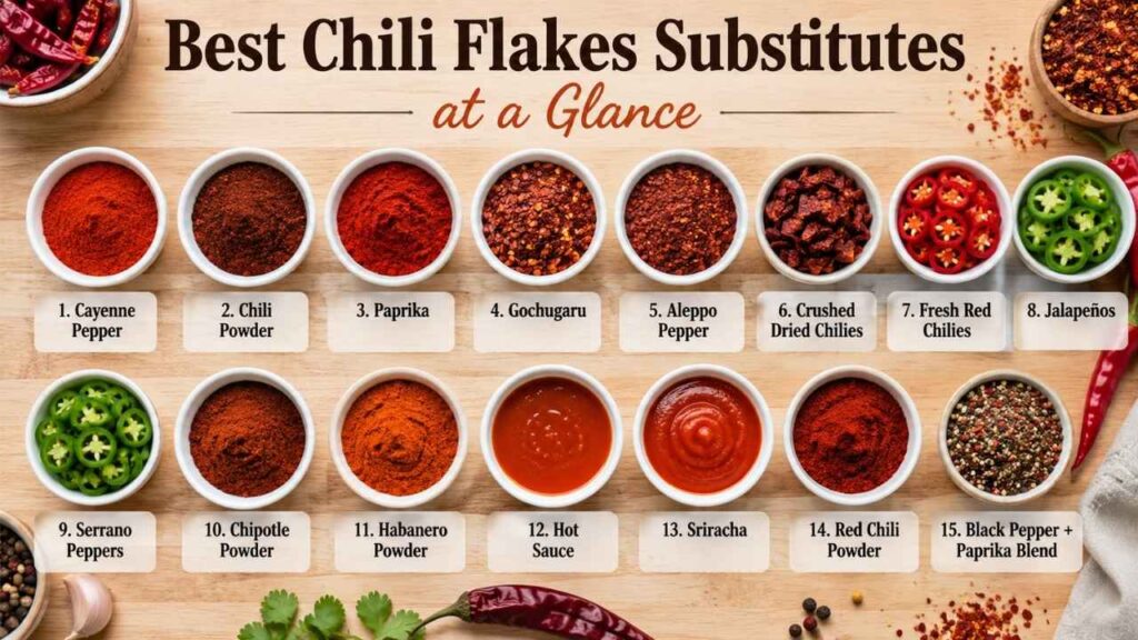 Best Chili Flakes Substitutes at a Glance