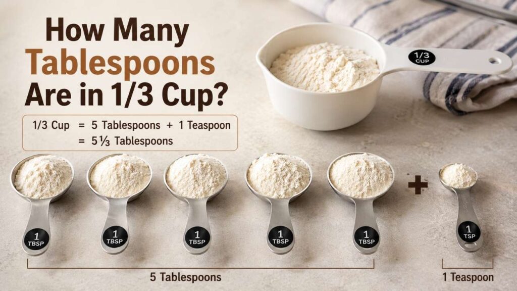 1/3 Cup to Tablespoons Conversion