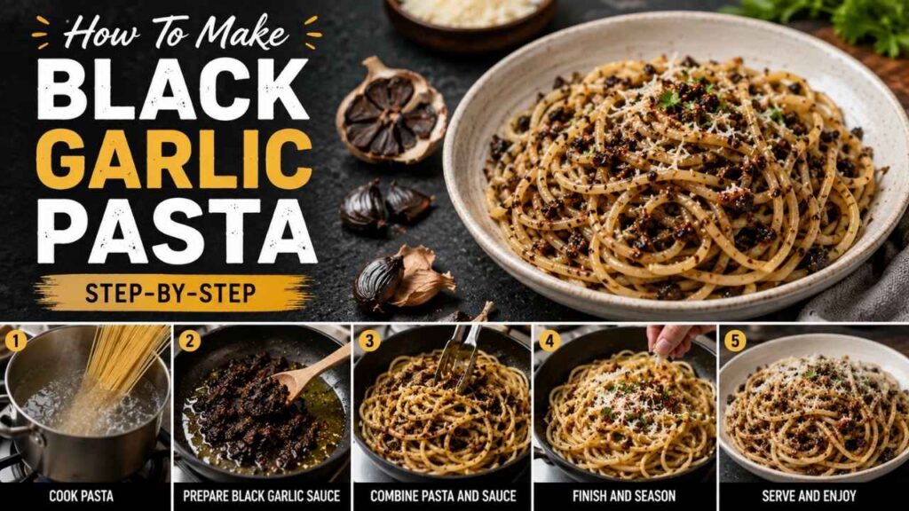 How To Make Black Garlic Pasta Step-by-Step