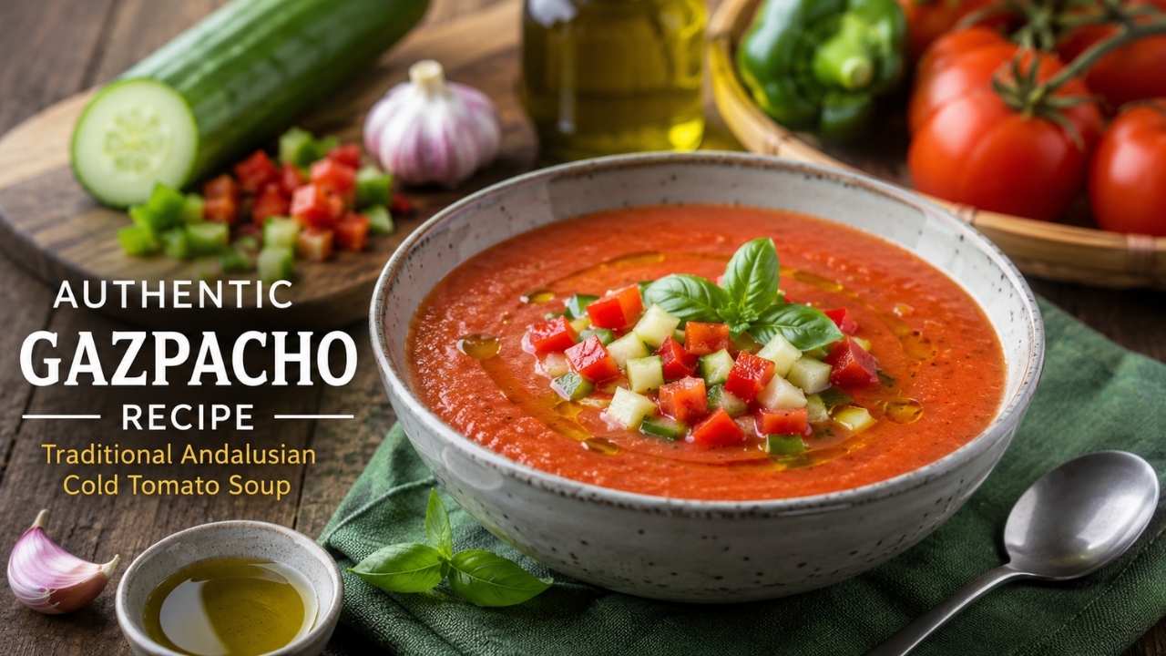 Nothing says summer quite like a bowl of authentic gazpacho recipe.