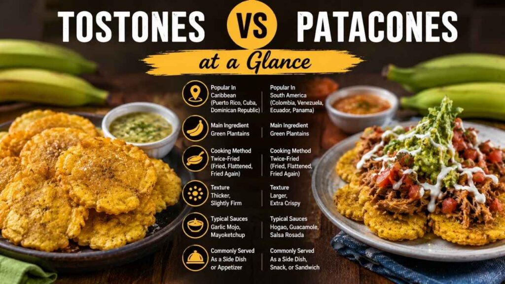 Tostones vs Patacones at a Glance