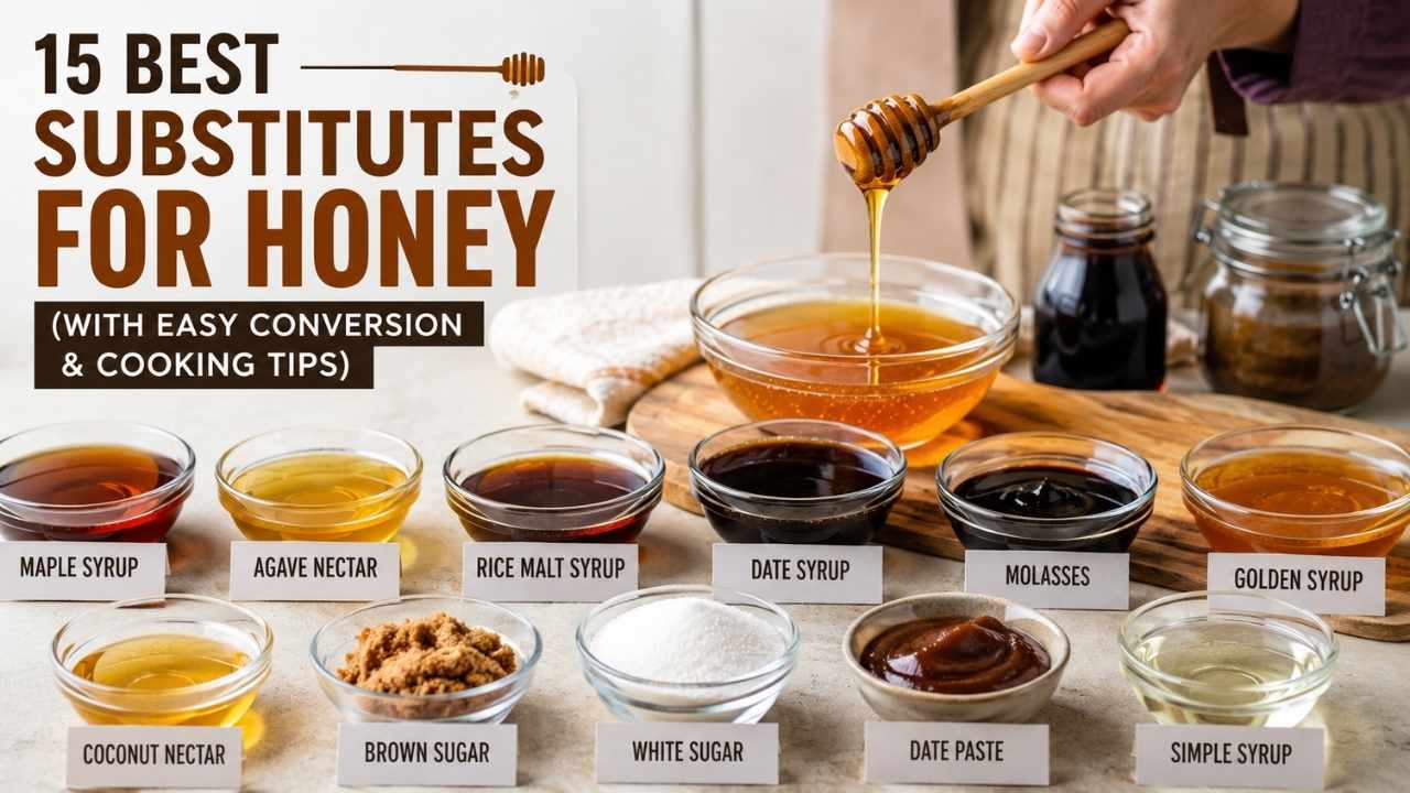 There are many substitutes for honey that can deliver the sweetness, texture, and flavor your recipe needs.